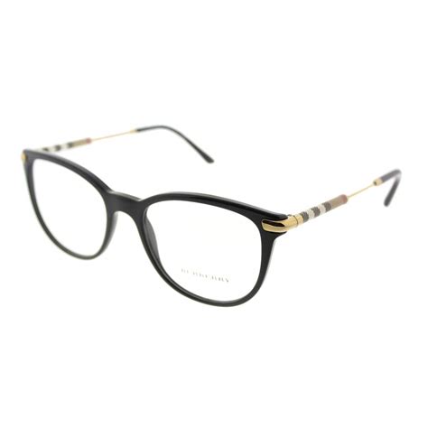 Burberry BE 2255Q 3001 Black Plastic Square Eyeglasses 51mm